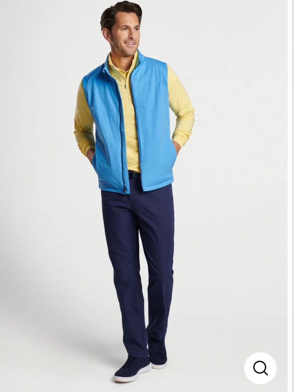 Peter Millar Fuse Hybrid Vest: Liberty Blue Sz Medium